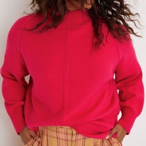 Anthropologie Maeve Crystal Mock Neck Tunic Oversized Sweater